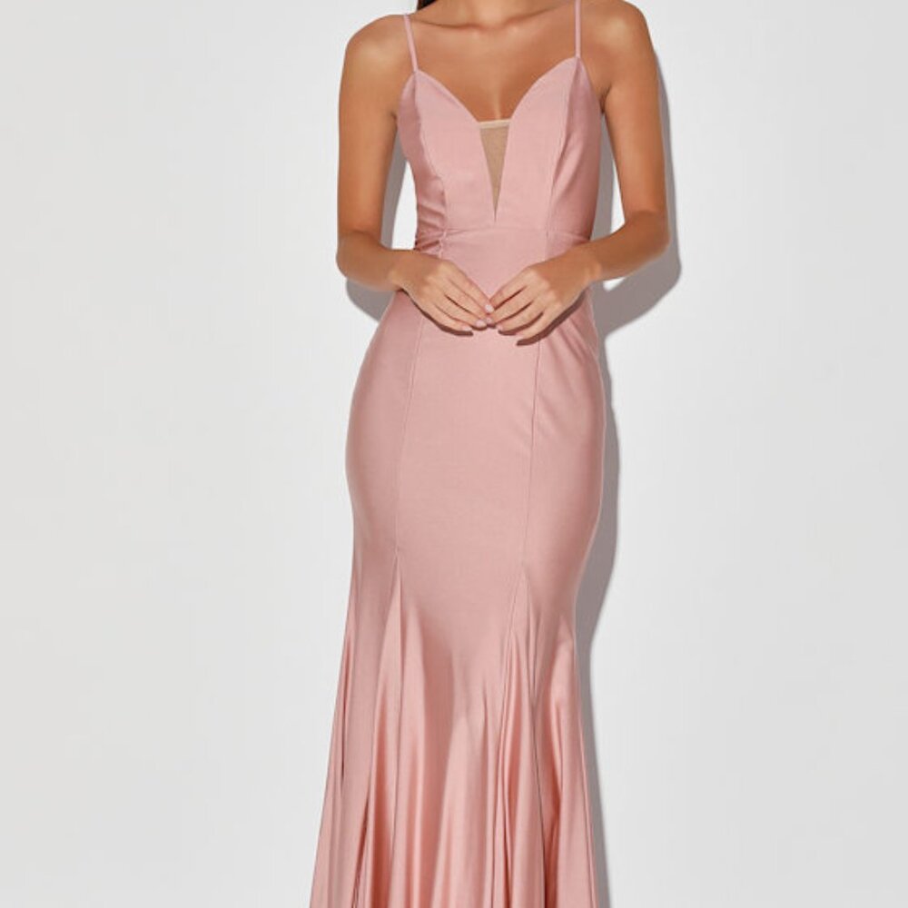 Lulus Story Of Mine Dusty Pink Mermaid Maxi Dress - Size S